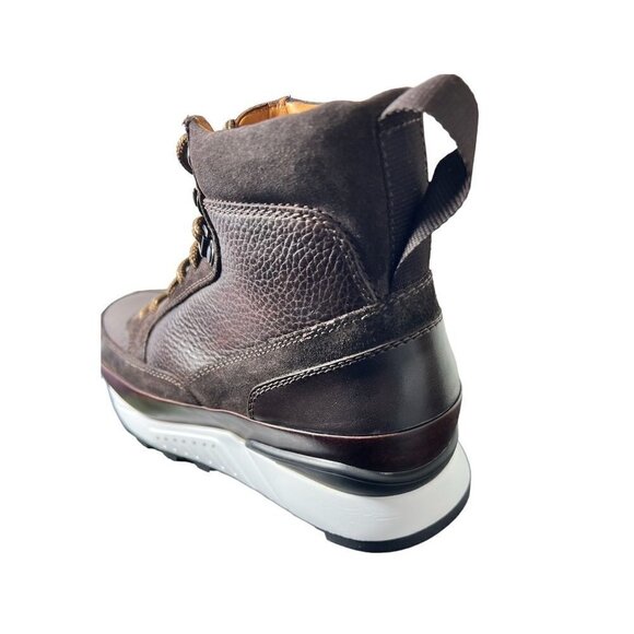 Magnanni Mens Brown Leather Mid Height Lace Up Rubber Sole Bodhi Boots Sz 8 New - Picture 5 of 12